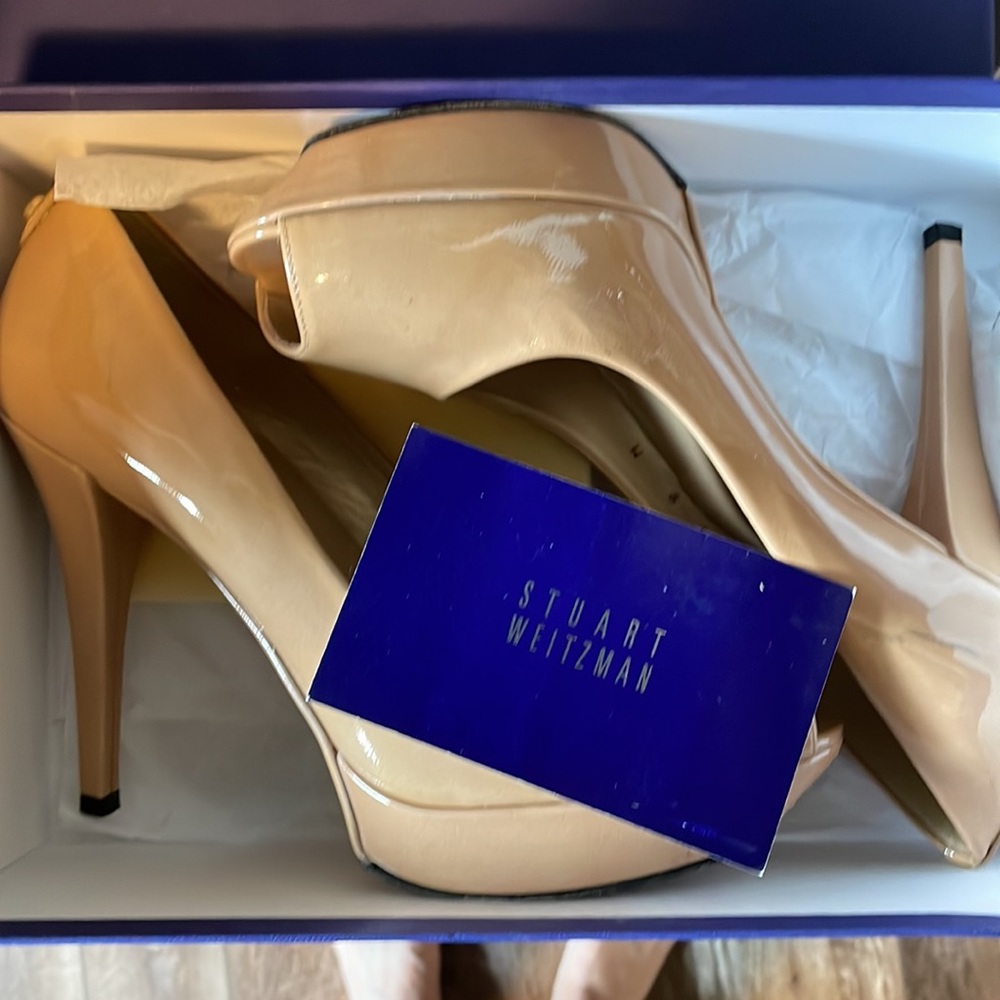 Stuart Weitzman Patent Leather Platform Heels - image 1